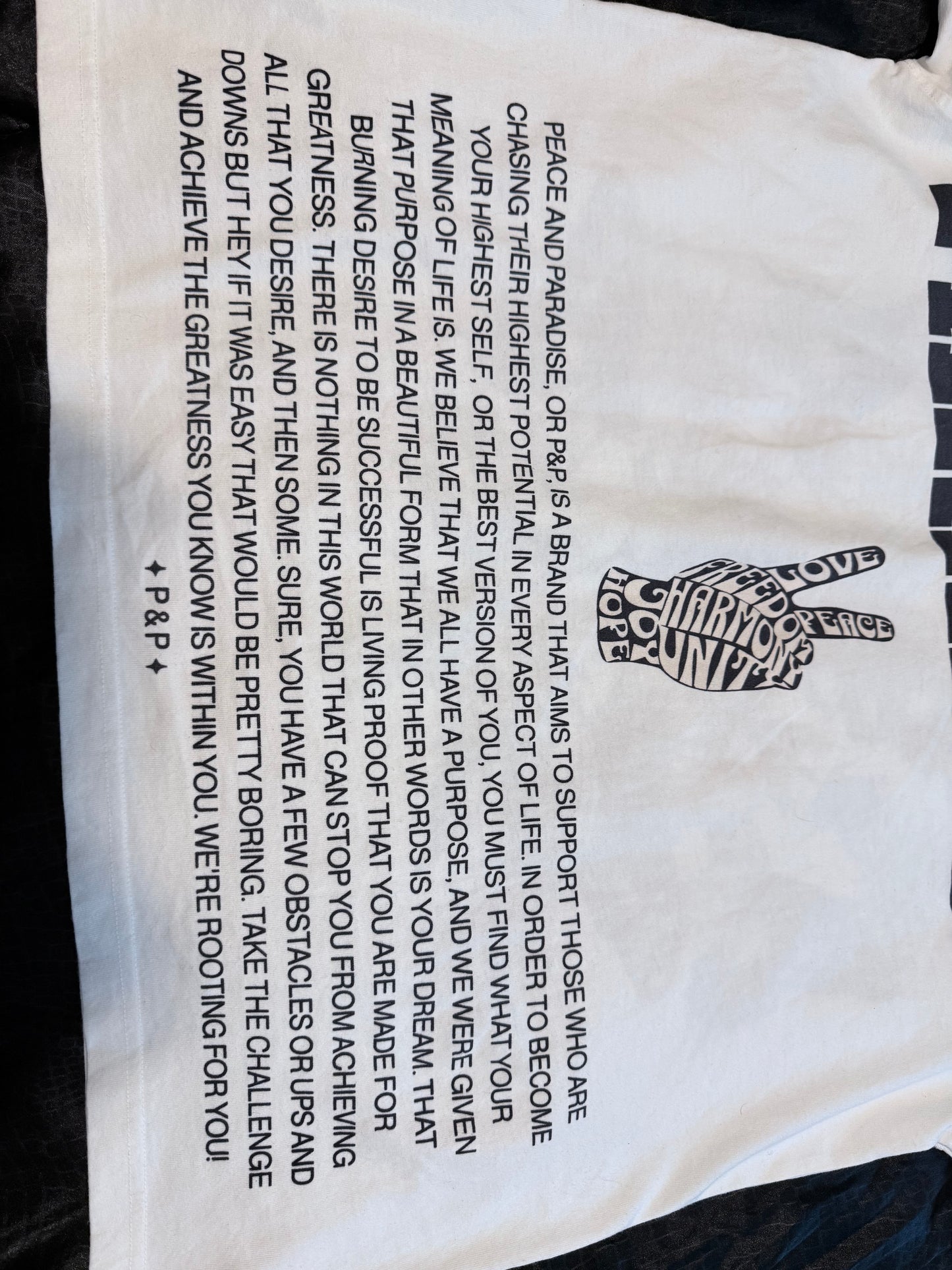 PEACE AND PARADISE "ESSENCE" OVERSIZED TEE