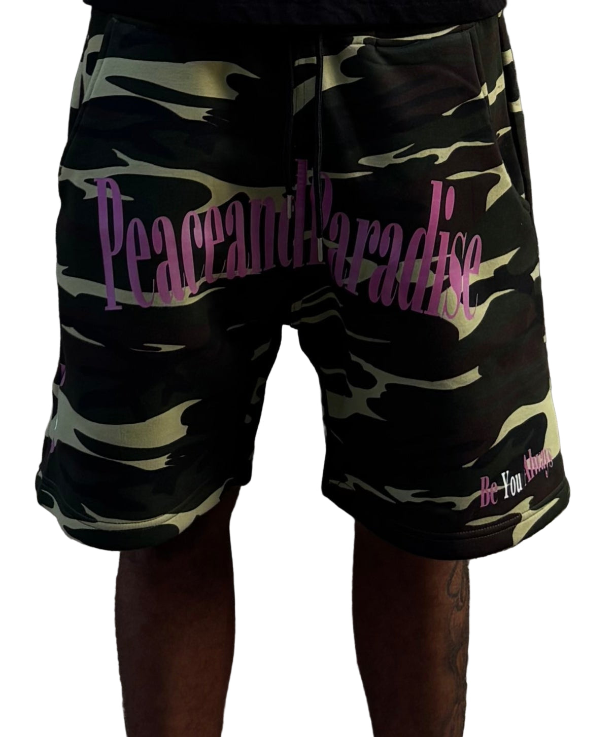 "BE YOU" SHORTS CAMO