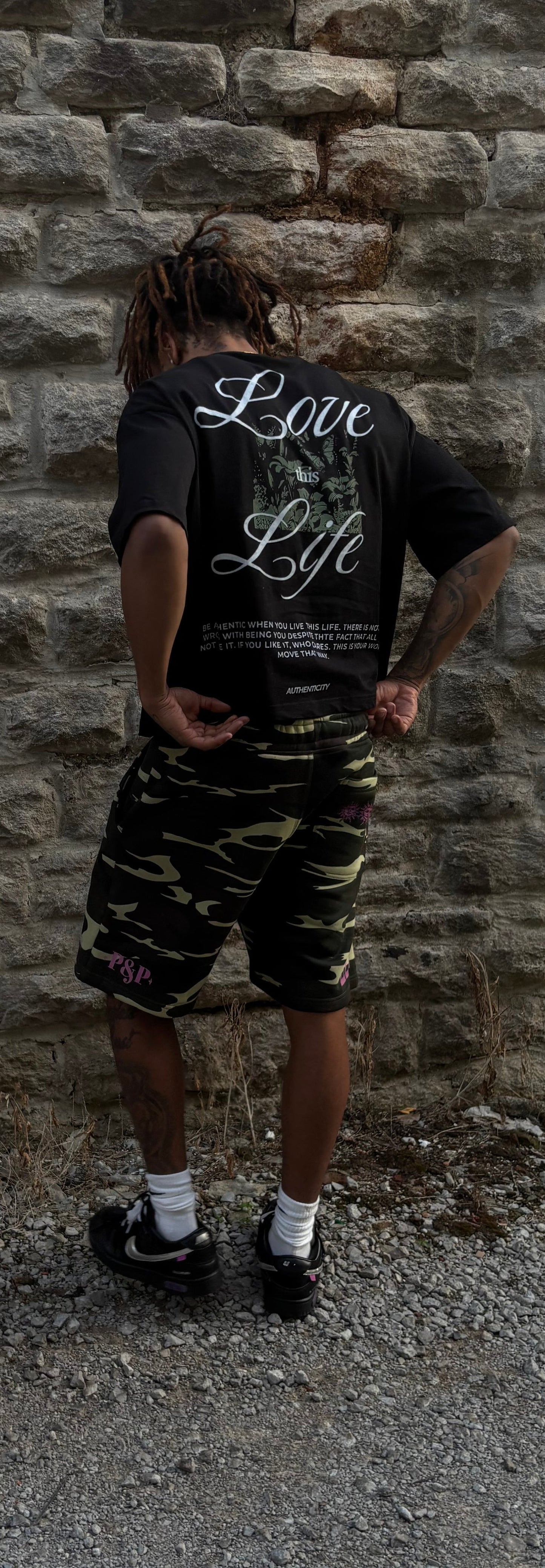 "BE YOU" SHORTS CAMO