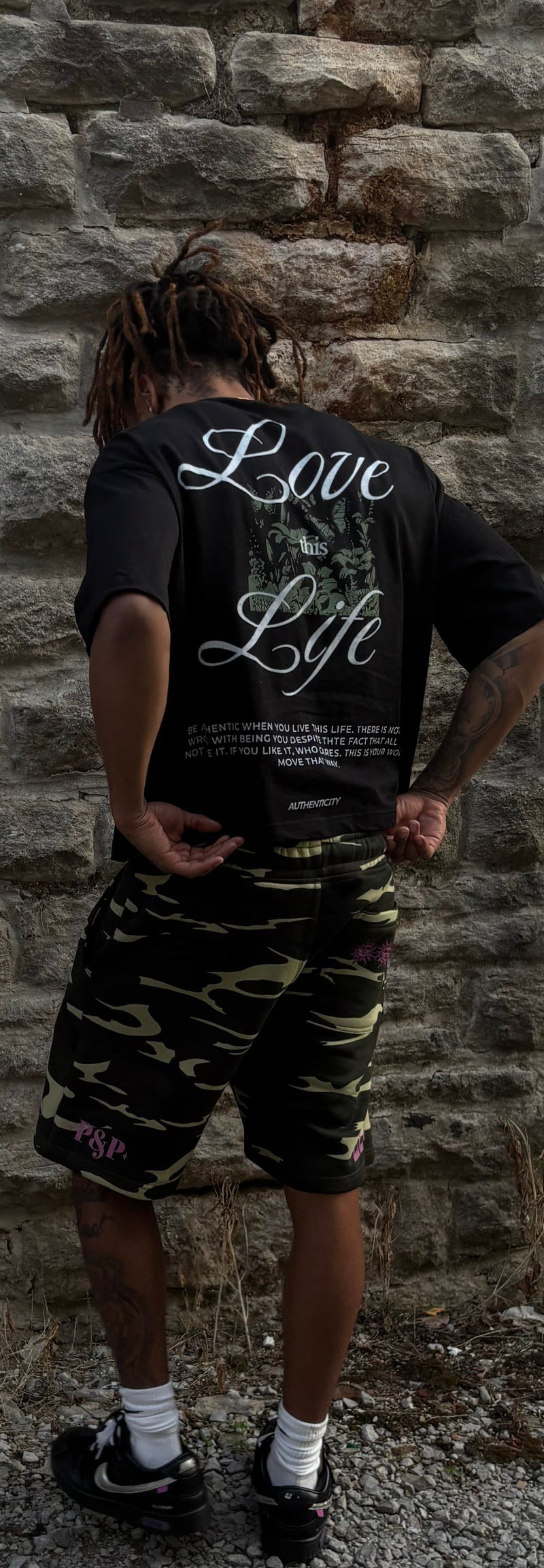 "BE YOU" SHORTS CAMO