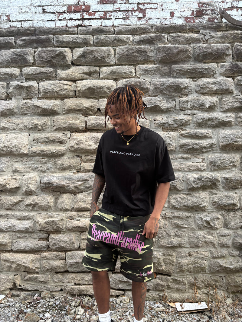 "BE YOU" SHORTS CAMO