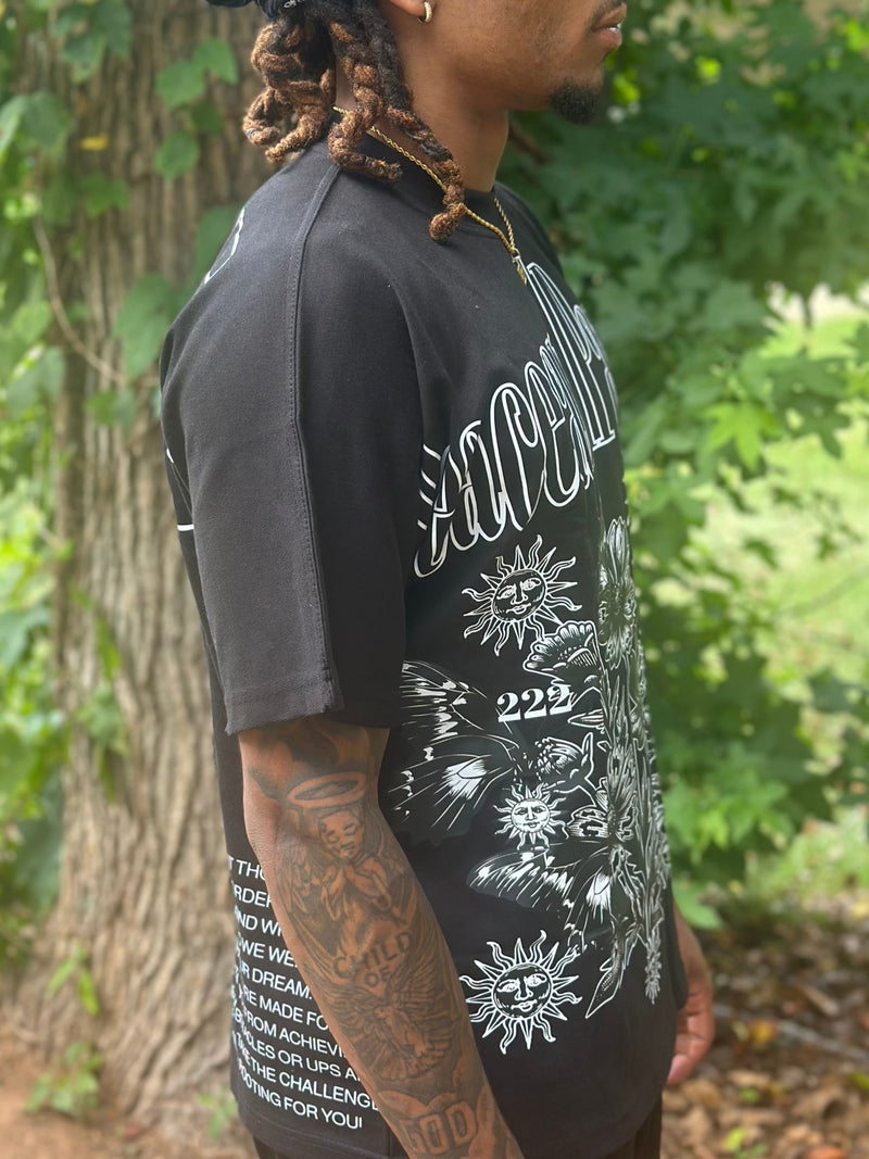 PEACE AND PARADISE "ESSENCE" OVERSIZED TEE