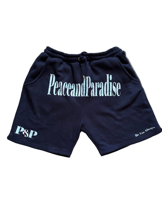 “BE YOU” SHORTS NAVY BLUE