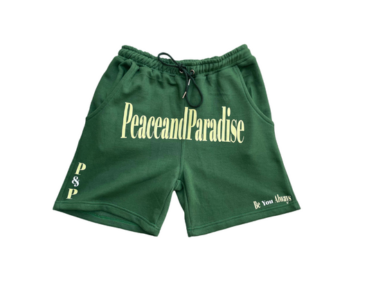 “BE YOU” SHORTS GREEN