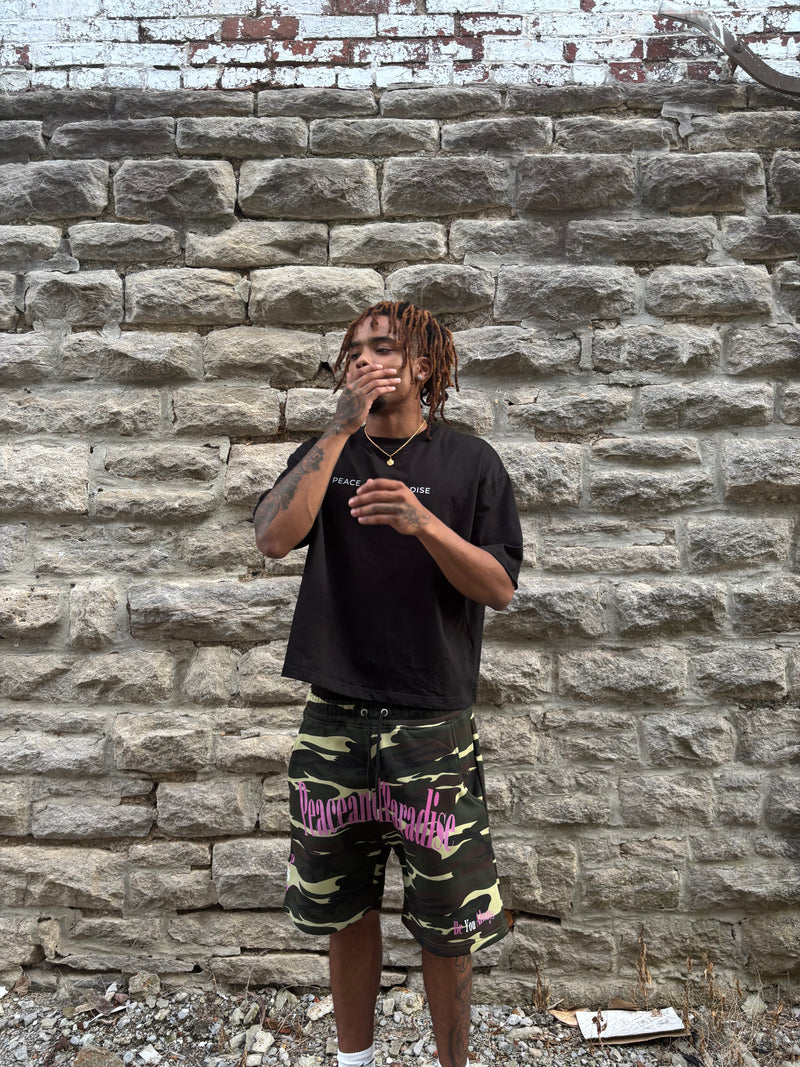 "BE YOU" SHORTS CAMO