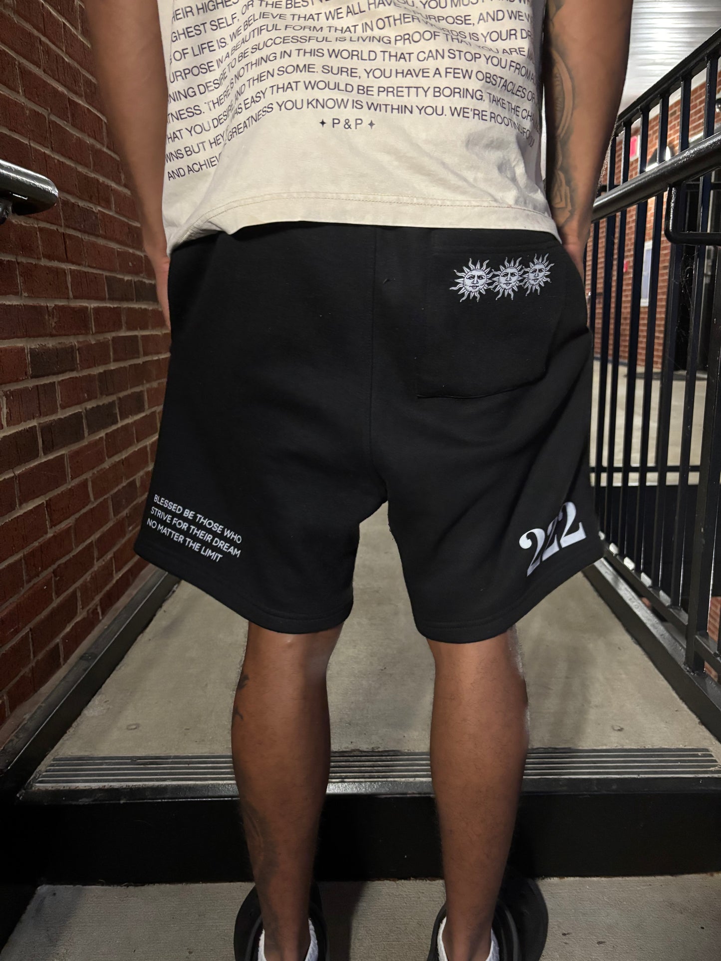 "BE YOU" SHORTS BLACK