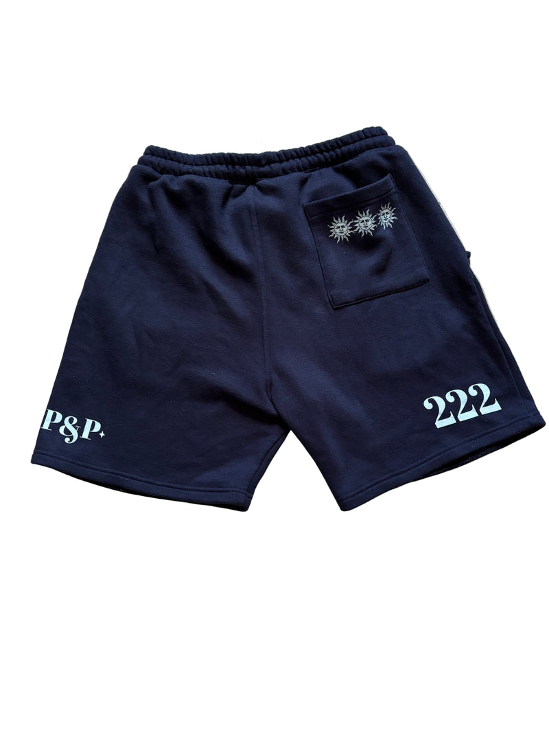 “BE YOU” SHORTS NAVY BLUE