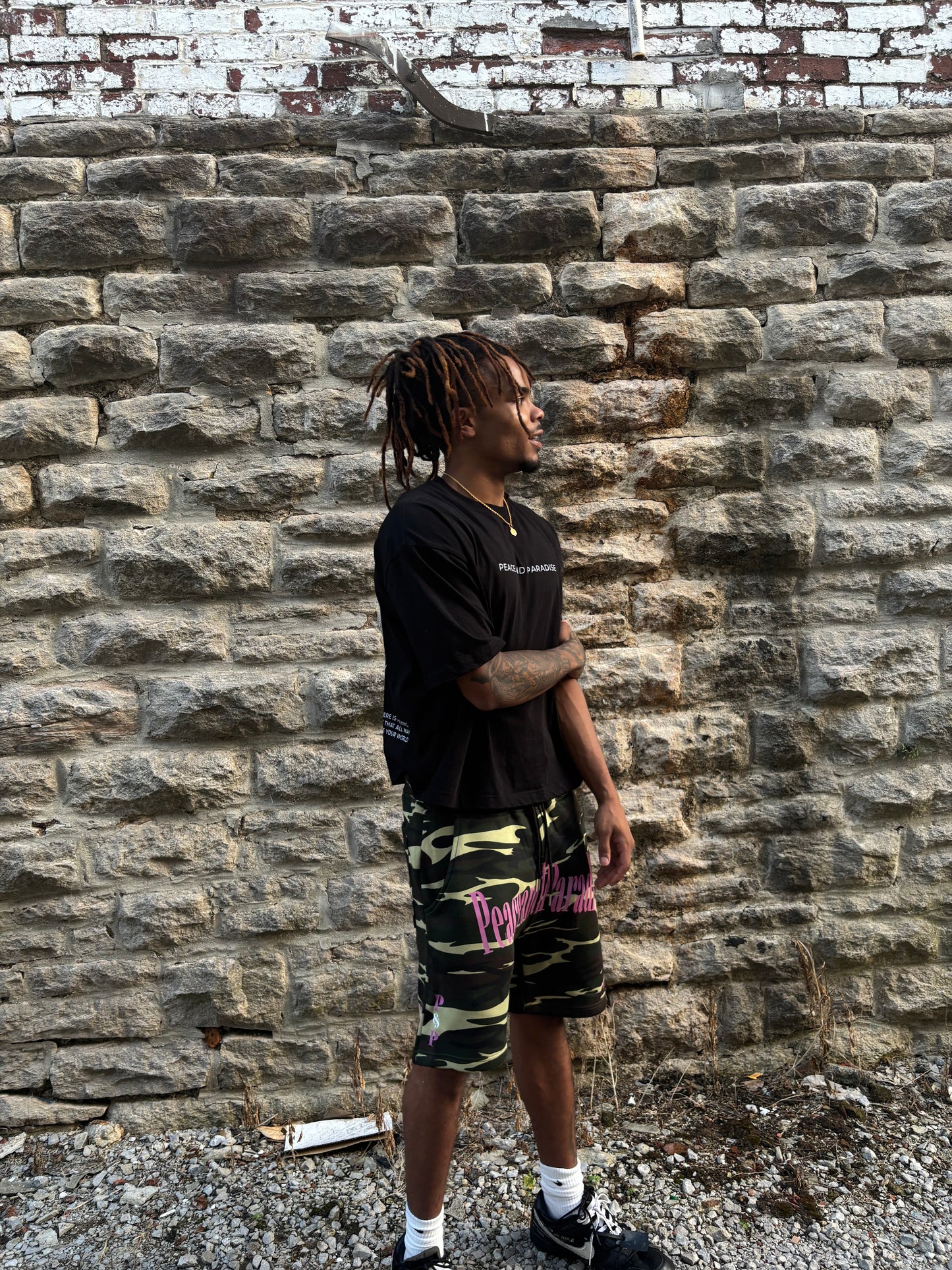 "BE YOU" SHORTS CAMO