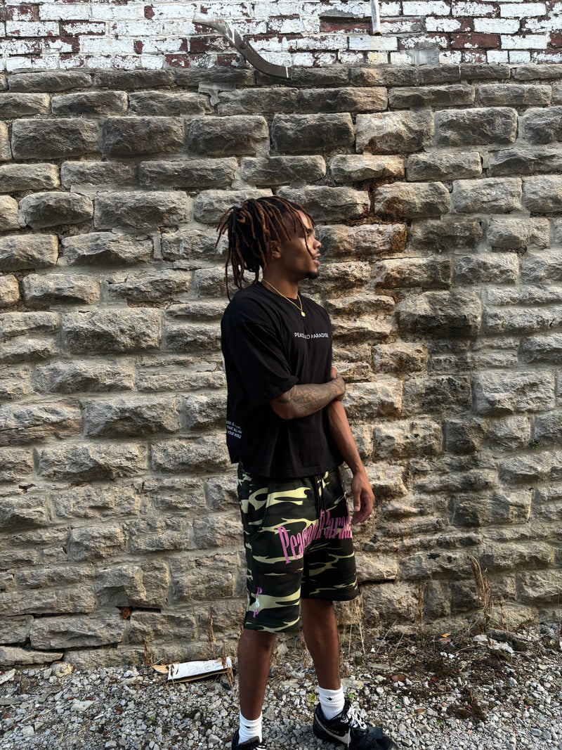 "BE YOU" SHORTS CAMO