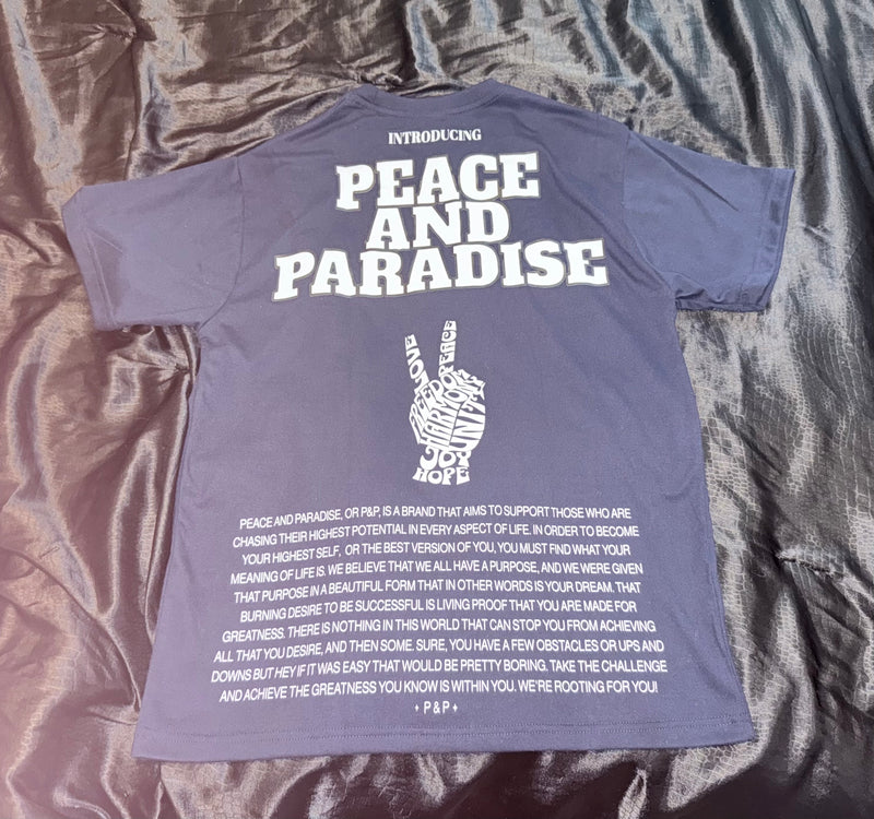 PEACE AND PARADISE "ESSENCE" OVERSIZED TEE