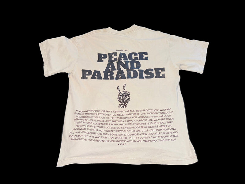 PEACE AND PARADISE "ESSENCE" OVERSIZED TEE